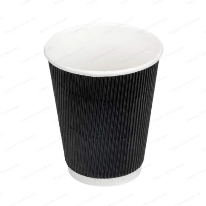 Capacity - 350ml  Good for Hot &amp; Cold Drinks - The Double Paper Ripple Wall makes it suitable for all types of coffee &amp; cold drinks takeaway. The tight lock lids make it completely leak-proof. Compostable Coffee Lid &amp; Straw Cut Paper lid are available in Lids Collection. 