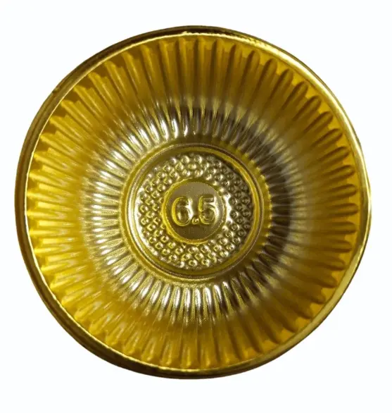 Golden Round Shape Plastic Bowl  Capacity: 300 ml
