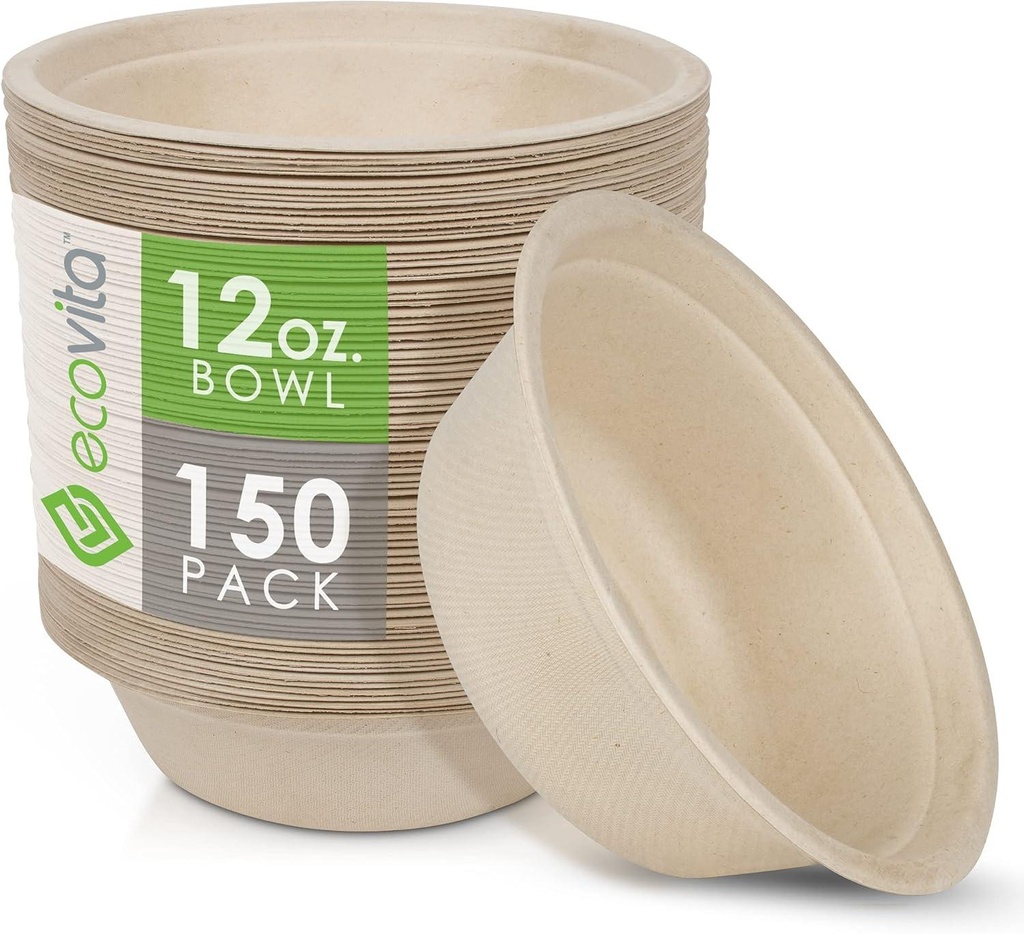 Eco-Friendly Compostable Paper Bowls - Pack