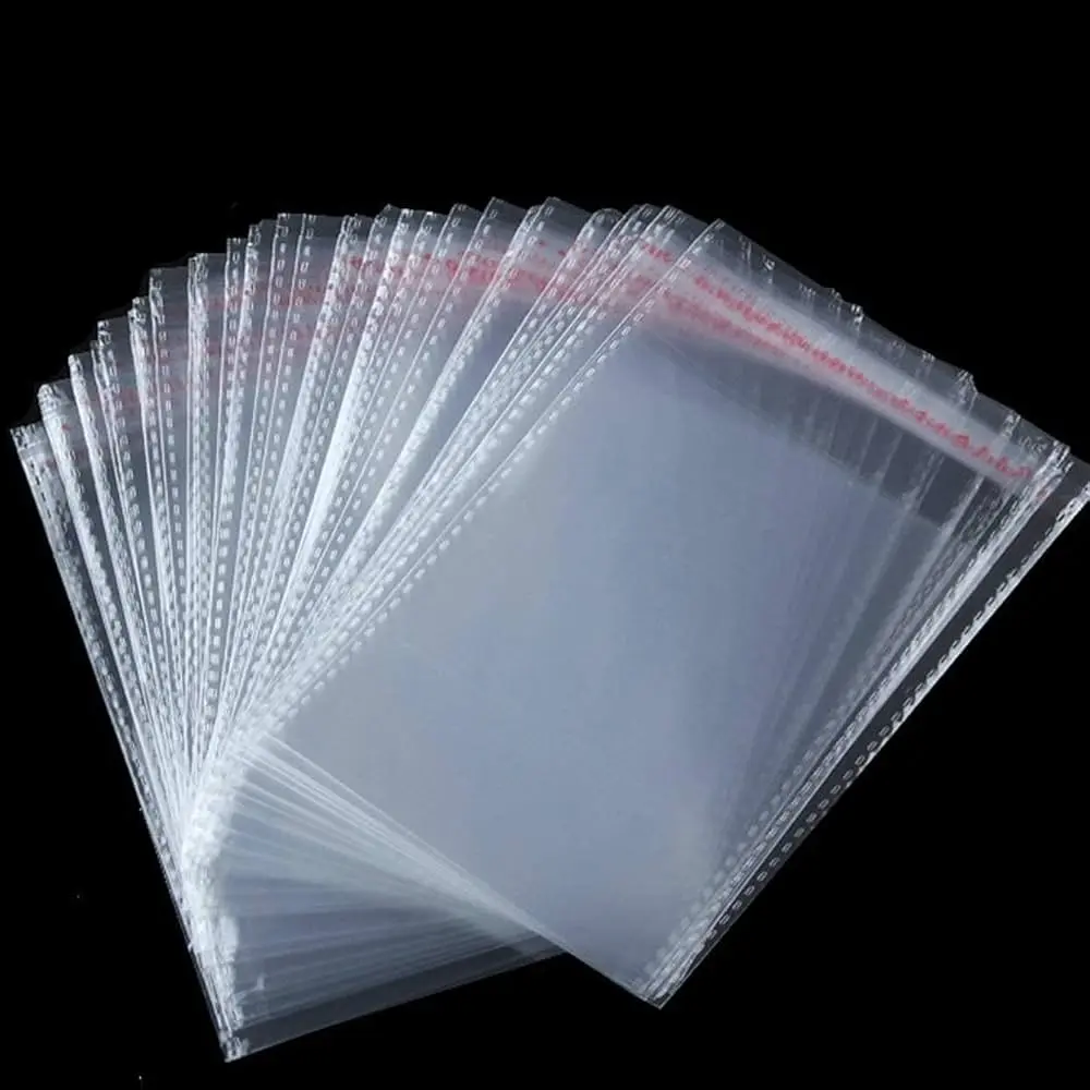 Polythene Bags - Transparent (14x18 inches) size Self Adhesive BOPP Resealable Plastic pouch Bags for jwellery packaging pack of 200 (4 X5 inch (10 X 12.5 cm))