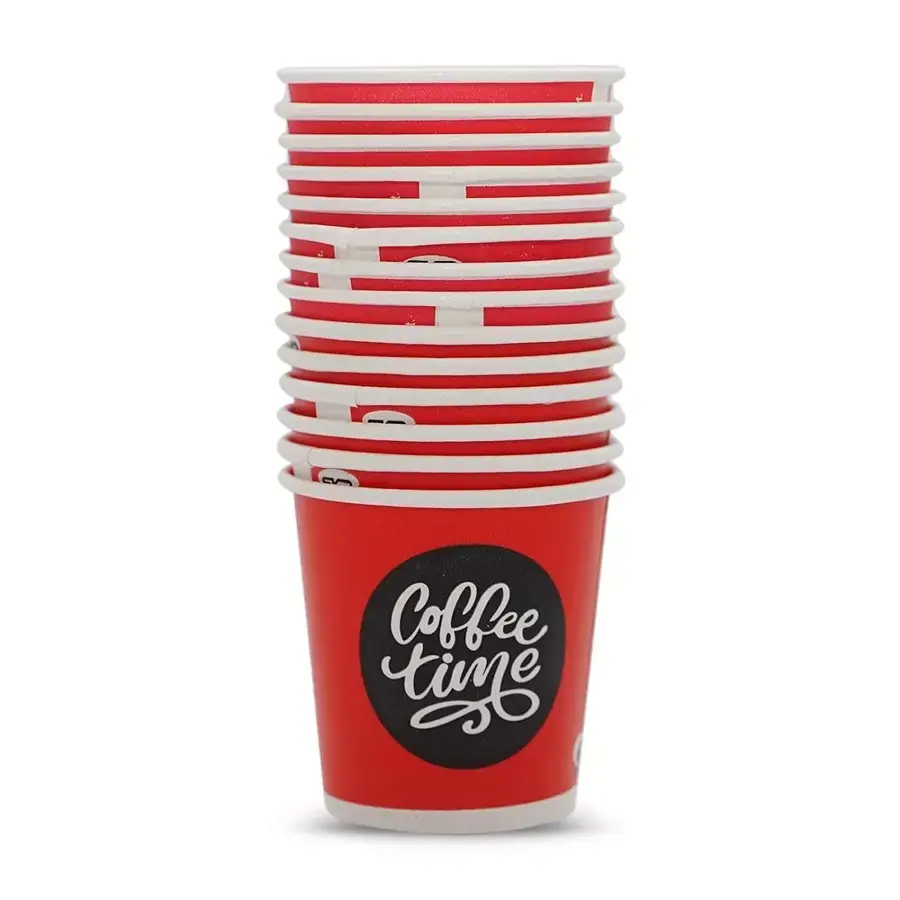100 ml Disposable Coffee Cup Red (Pack of 50 Pcs